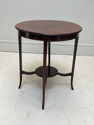 Lot 1271 - An Edwardian inlaid mahogany two tier circular...