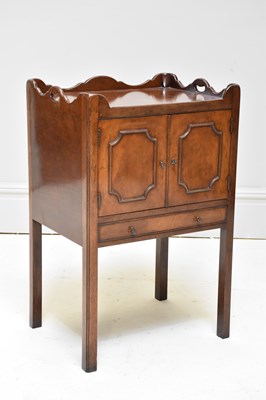 Lot 1216 - A George III style mahogany tray top night...