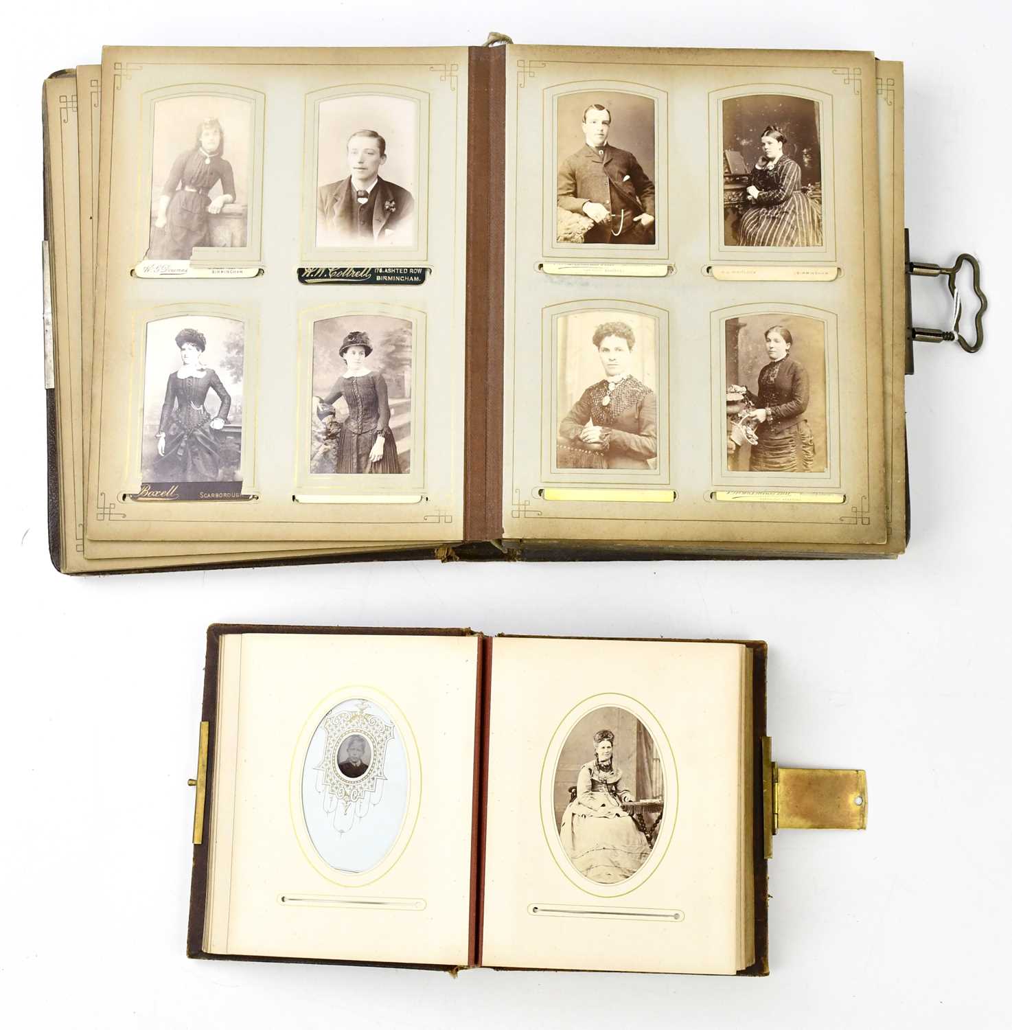 Lot 952 - Two Victorian leather bound family photgraph...