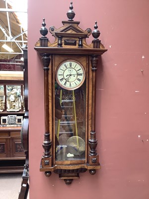 Lot 1311 - A late 19th century rosewood Vienna style wall...