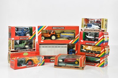Lot 2007 - BRITAINS; eleven boxed farm vehicles, to...