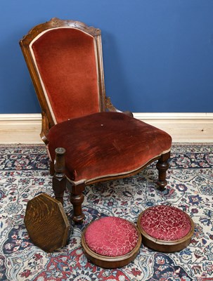 Lot 2857 - A late Victorian nursing chair on turned...