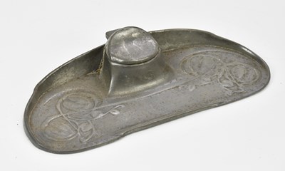 Lot 98 - ARCHIBALD KNOX FOR ENGLISH PEWTER; an Arts and...