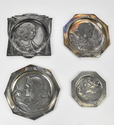 Lot 158 - WMF; a pair of octagonal hanging plaques,...