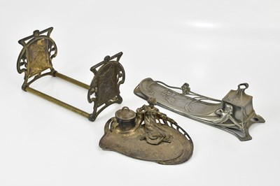 Lot 159 - WMF; two Art Nouveau desk stands, the smaller...