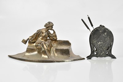 Lot 162 - WMF; a large Art Nouveau desk stand modelled...