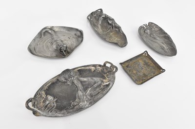 Lot 92 - WMF; an Art Nouveau oval dish representing a...