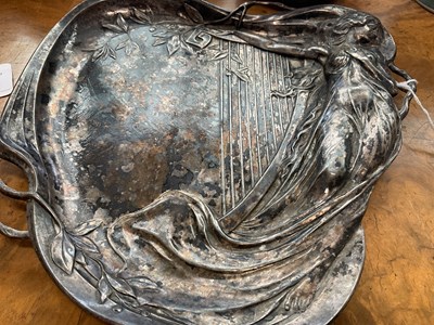 Lot 93 - WMF; three Art Nouveau shaped plaques/plates,...