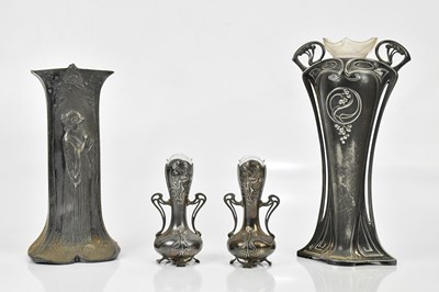 Lot 152 - WMF; a large twin-handled Art Nouveau vase...