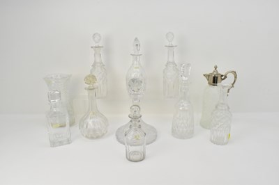 Lot 201 - Nine various cut glass, hand blown and blow...