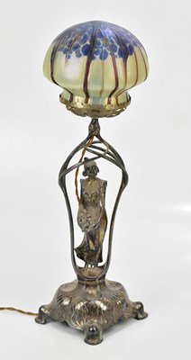 Lot 95 - WMF; an Art Nouveau figural table lamp...