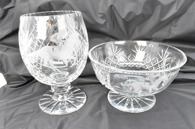 Lot 209 - SOUTHWELL RACECOURSE; two large cut glass...