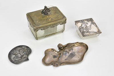 Lot 168 - WMF; an Art Nouveau biscuit box and cover,...