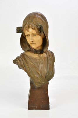 Lot 489 - BLASCHE; an Art Nouveau ceramic bust of a...