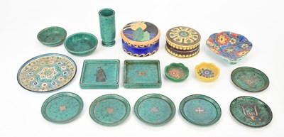 Lot 573 - LONGWY; a collection of French art pottery...