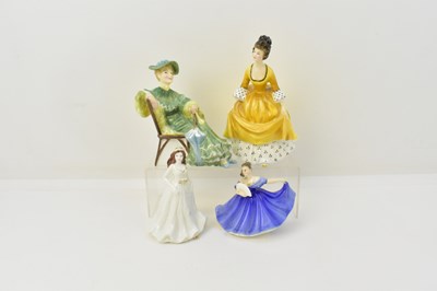 Lot 113 - ROYAL DOULTON; four figurines...