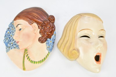 Lot 496 - An Art Deco Czechoslovakian wall mask...