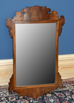 Lot 2927 - A Georgian style mahogany fretwork wall mirror,...