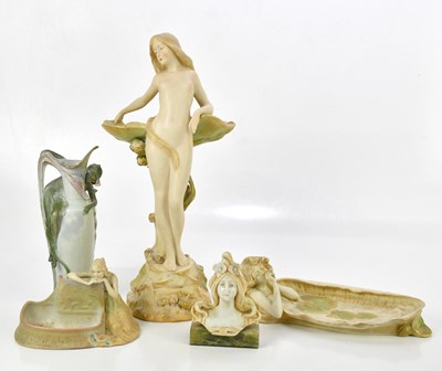 Lot 509 - ROYAL VIENNA; a large Art Nouveau figural...