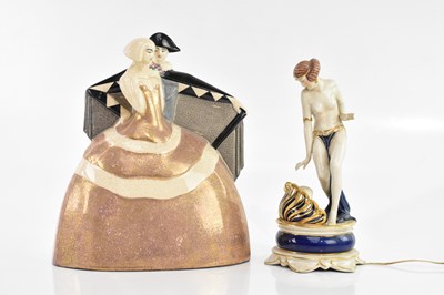 Lot 505 - ROYAL DUX; an Art Deco figure representing a...