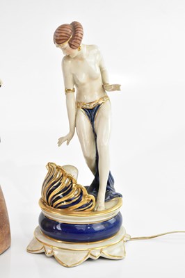 Lot 505 - ROYAL DUX; an Art Deco figure representing a...