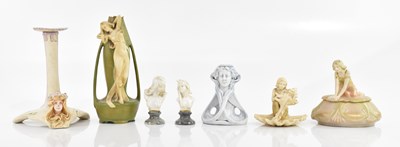 Lot 575 - ROYAL VIENNA; an Art Nouveau pin dish...