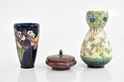 Lot 576 - BURMANTOFTS; a faience ware double gourd vase,...