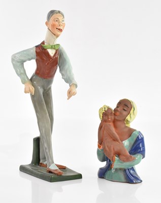 Lot 498 - AMPHORA; a large figure of a gentleman playing...