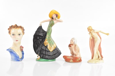 Lot 499 - K PARSONS FOR CROWN DEVON; a large Art Deco...