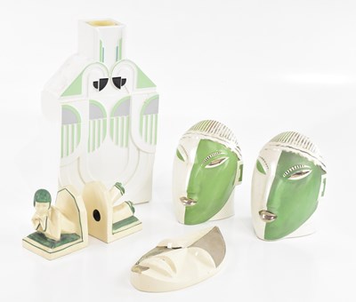 Lot 502 - Two pairs of French Art Deco bookends,...