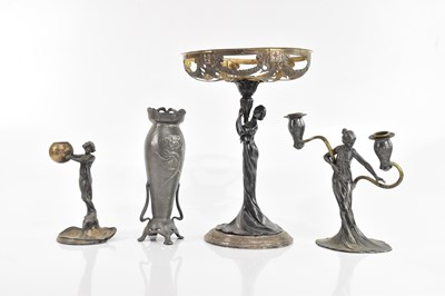 Lot 116 - WMF; a large Art Nouveau centrepiece...