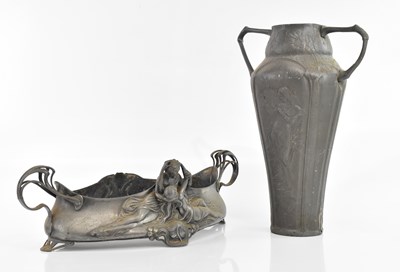 Lot 180 - ATTRIBUTED TO WMF; an Art Nouveau twin handled...