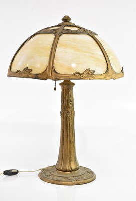 Lot 339 - MILLER; an American Arts & Crafts bronze table...