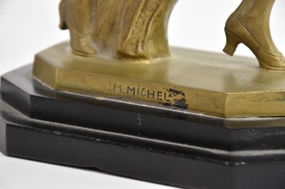 Lot 126 - AFTER J M MICHEL; a bronze figure of an Art...