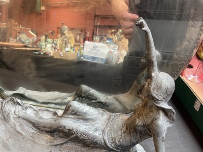 Lot 80 - An Art Nouveau dressing table mirror with...