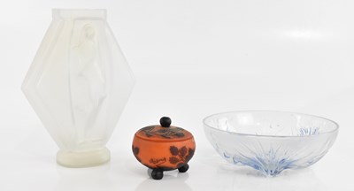 Lot 261 - Two pieces of French Art Deco glass including...