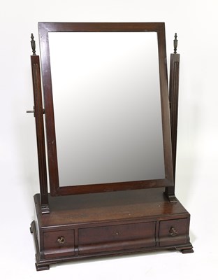 Lot 2781 - An 18th century mahogany swing toilet mirror...