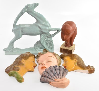 Lot 538 - A collection of Art Deco and Art Nouveau wall...
