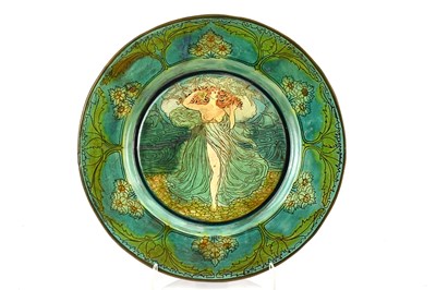 Lot 376 - GERTRUDE MALKIN; an Arts & Crafts circular...