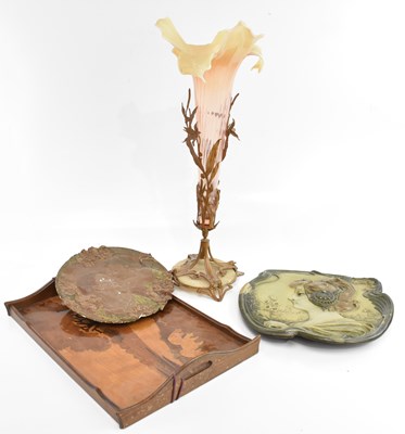 Lot 121 - ERNST WAHLISS; two Art Nouveau ceramic wall...