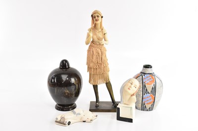 Lot 564 - Two French Art Deco ceramic vases including an...
