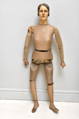 Lot 77 - An Art Deco papier-mâché and material life...
