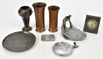 Lot 178 - ATRRIBUTED TO ARCHIBALD KNOW FOR TUDRIC PEWTER;...