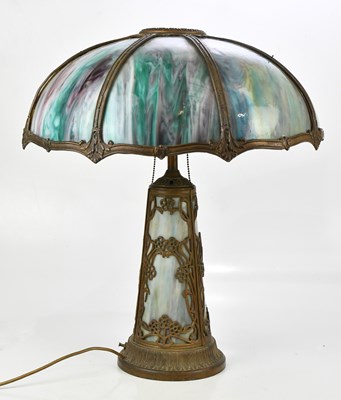 Lot 340 - MILLER; a good American bronzed metal table...