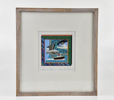 Lot 58 - ROBIN MACFARLAN; gouache, 'Heads or Tails',...