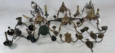 Lot 648 - A quantity of decorative metal wall lights.