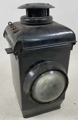 Lot 637 - 'THE ADLAKE NON SWEATING LAMP'; a railway lamp...