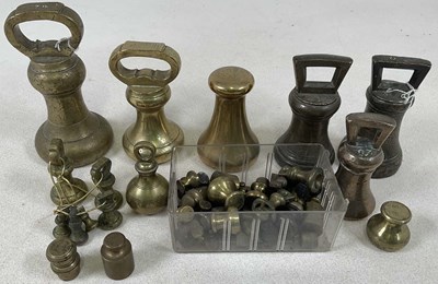 Lot 114 - A group of 19th century of, mainly brass, bell...