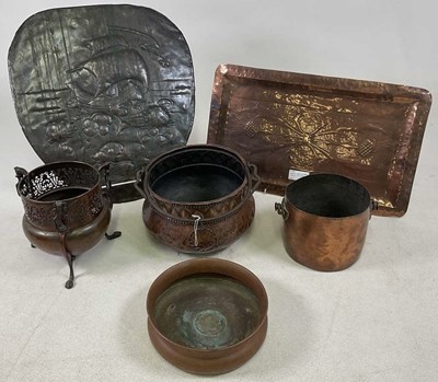Lot 235 - An Arts and Crafts shield shaped plaque,...