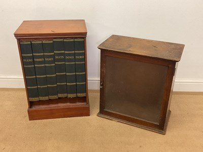 Lot 791 - A music sheet cabinet, height 63cm, and a...
